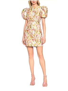 Clover And Sloane Womens Embroidered Floral Sheath Dress
